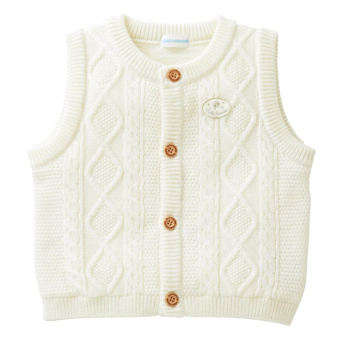 GILET SANS MANCHES BLANC BÉBÉ MIKI HOUSE