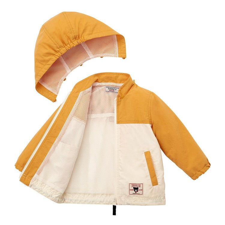 YELLOW WATER-REPELLENT WINDBREAKER