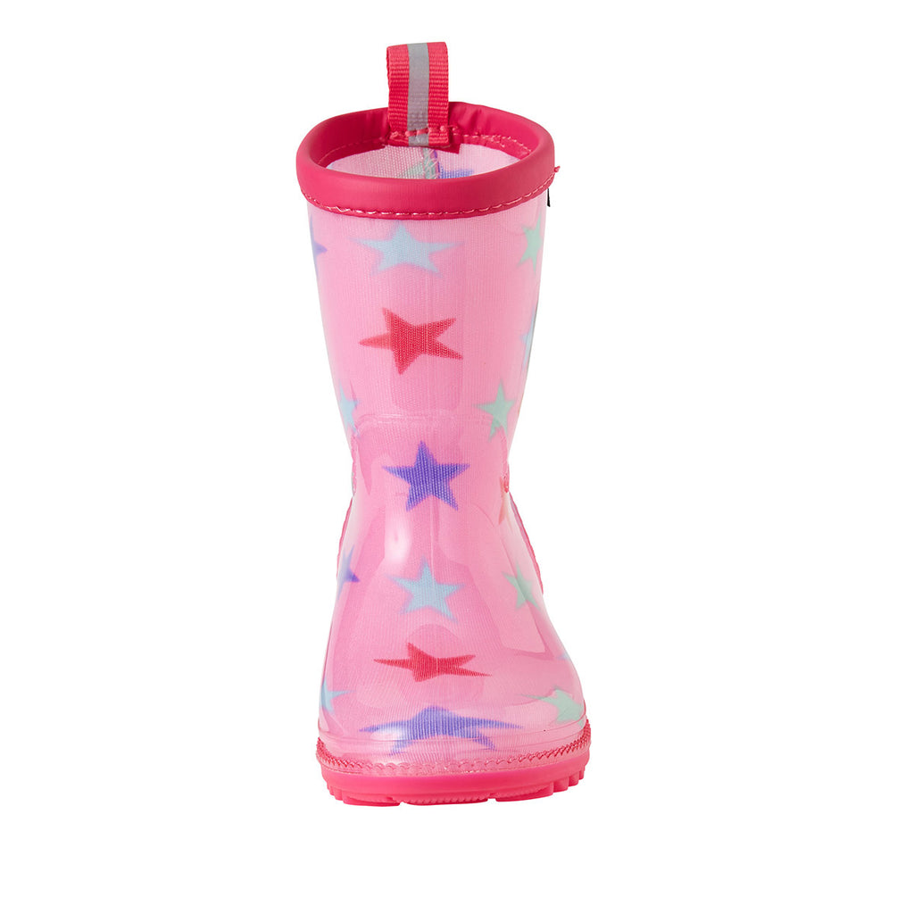 DOUBLE B PINK STAR RAIN BOOTS