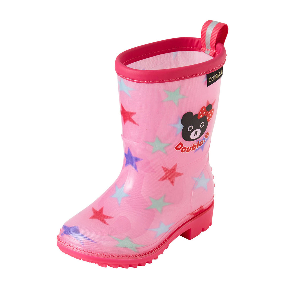 DOUBLE B PINK STAR RAIN BOOTS