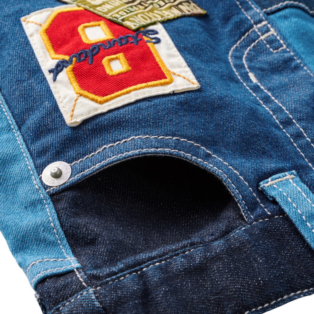 PANTALON EN DENIM BLEU