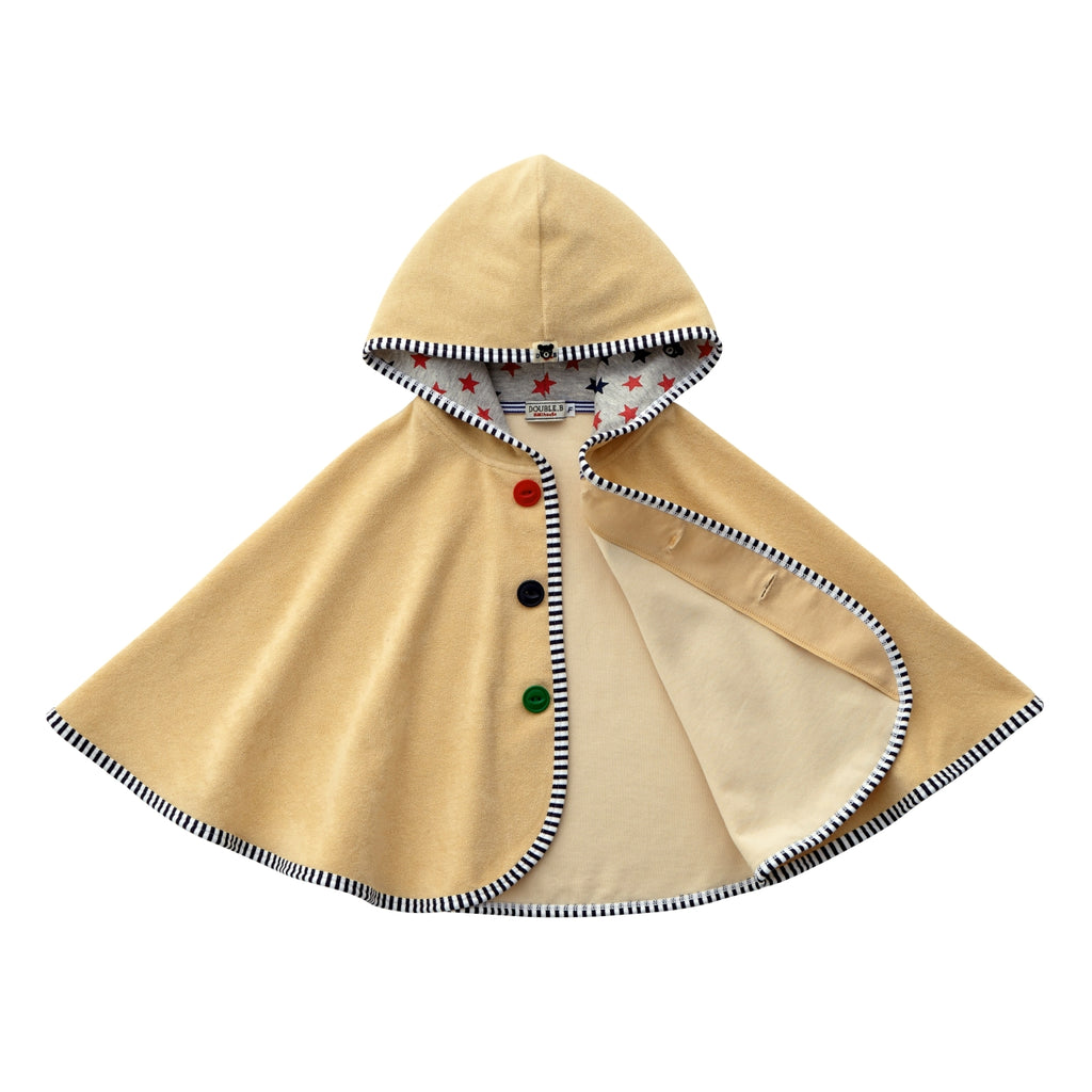 BEIGE DOUBLE B PONCHO FOR BOY