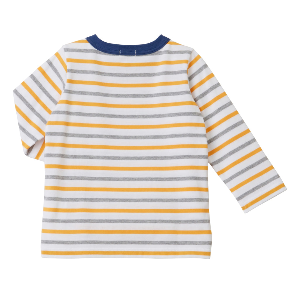 T-SHIRT MANCHES LONGUES EN COTON À RAYURES