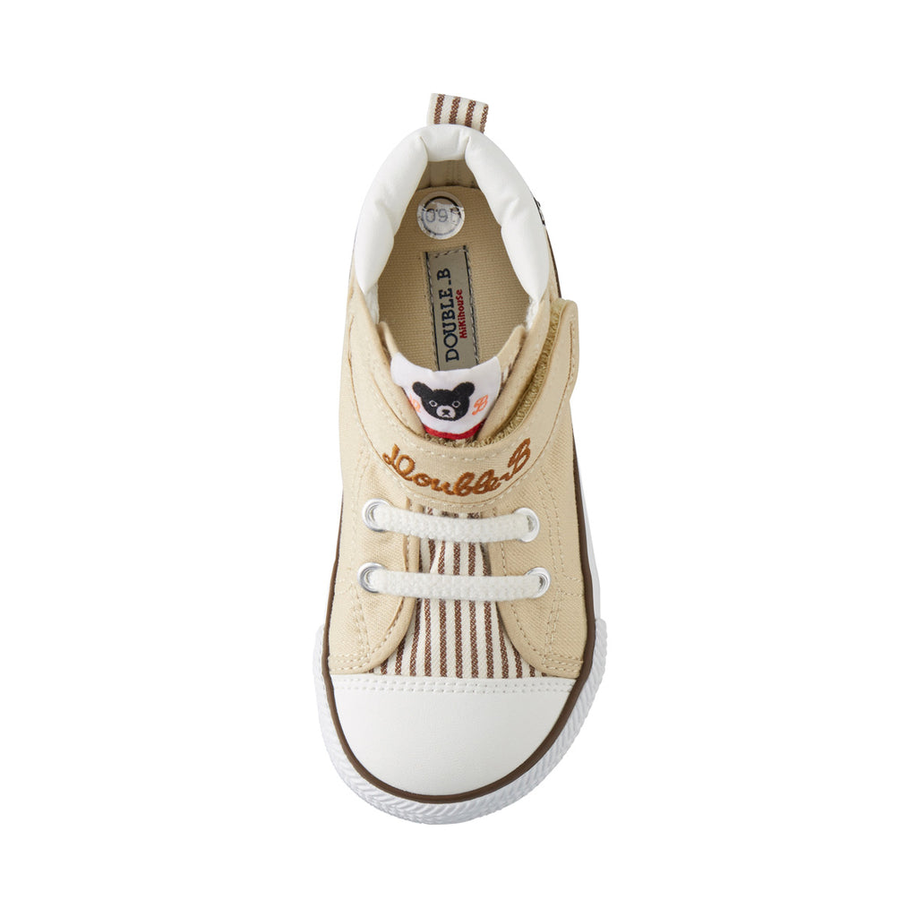 BEIGE DOUBLE B STRIPED HIGH-TOP SHOES