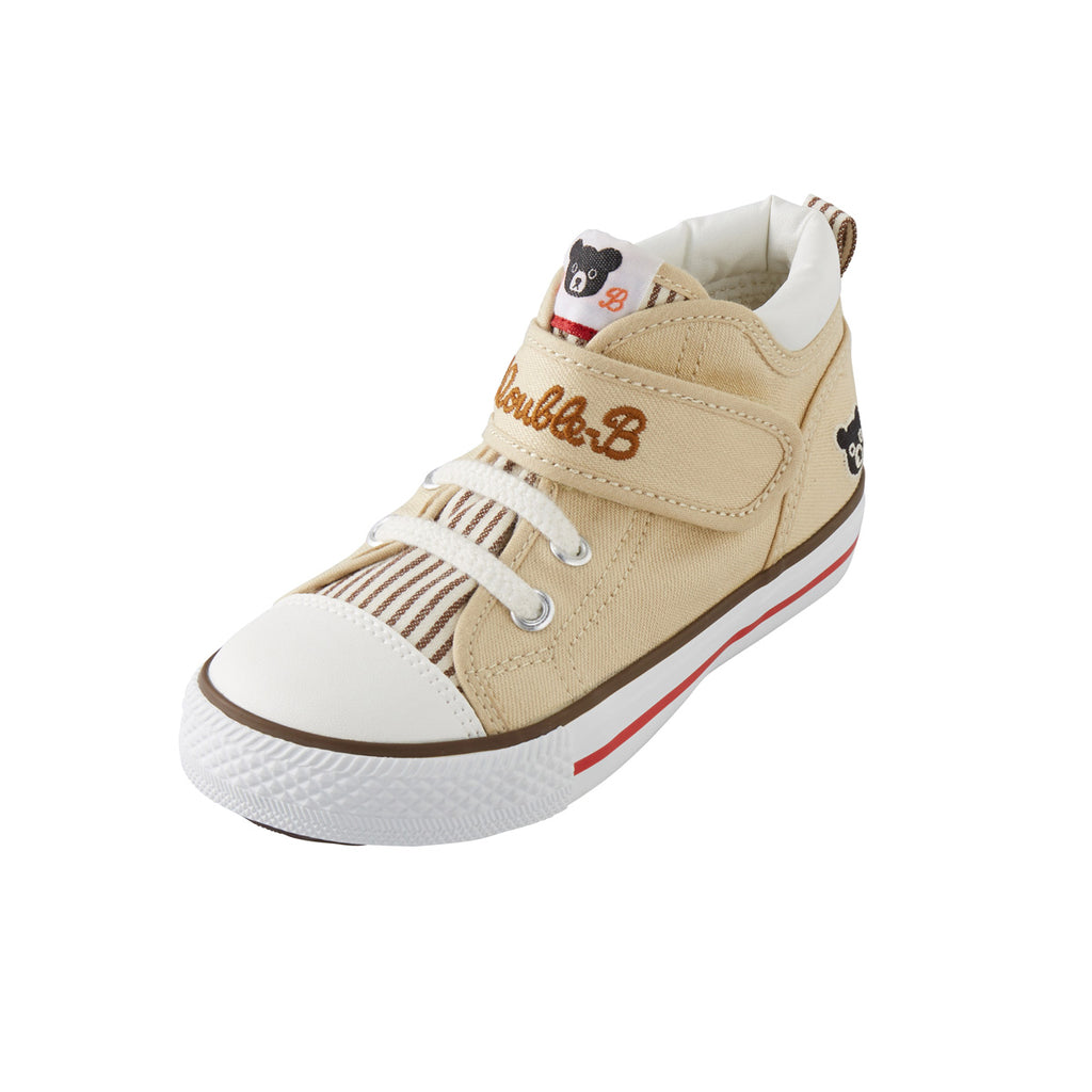 BEIGE DOUBLE B STRIPED HIGH-TOP SHOES