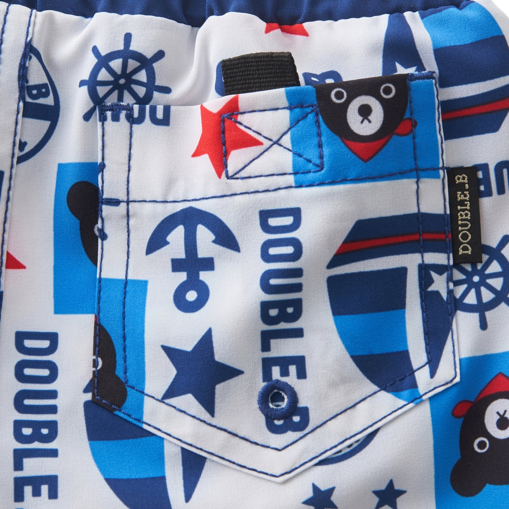 DOUBLE B TRICOLOR SWIM SHORTS