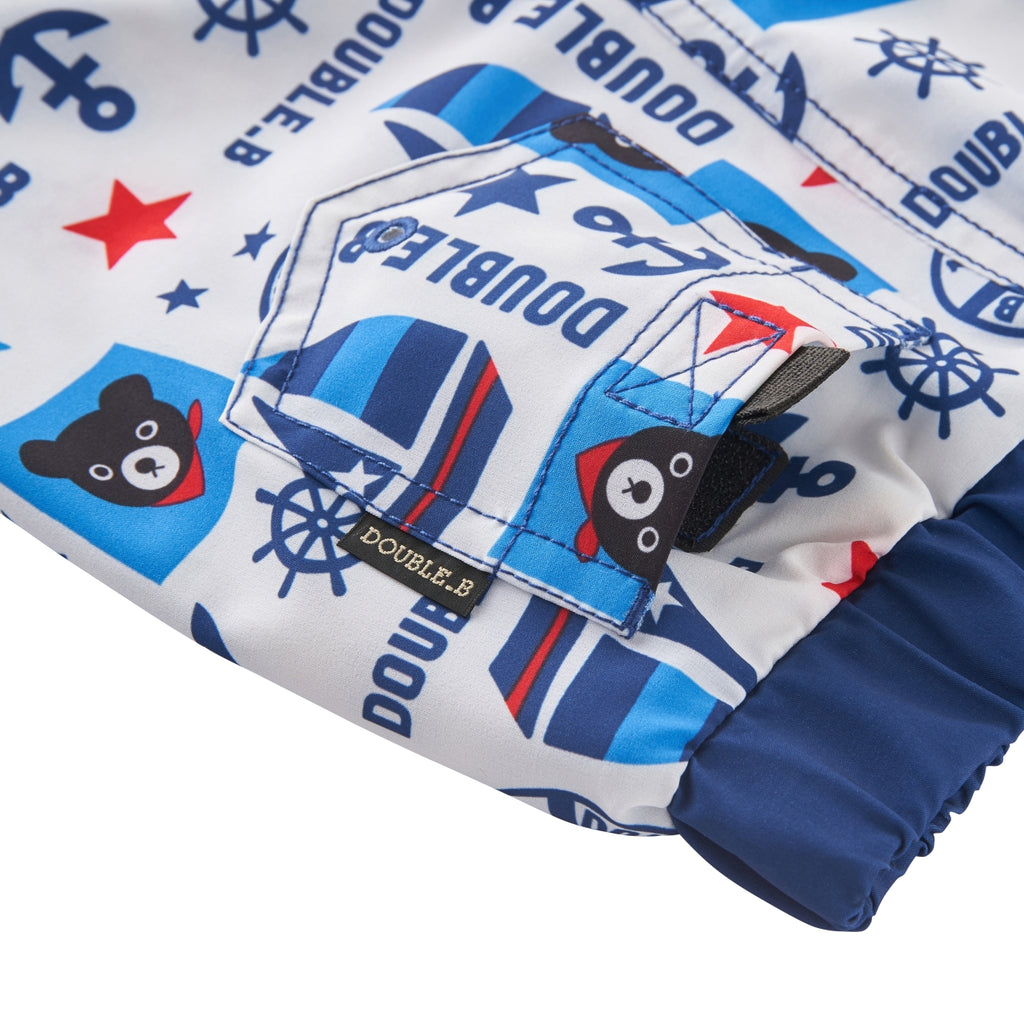 DOUBLE B TRICOLOR SWIM SHORTS