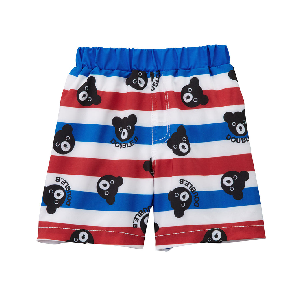 SHORT DE BAIN MI-LONG ROUGE & BLEU