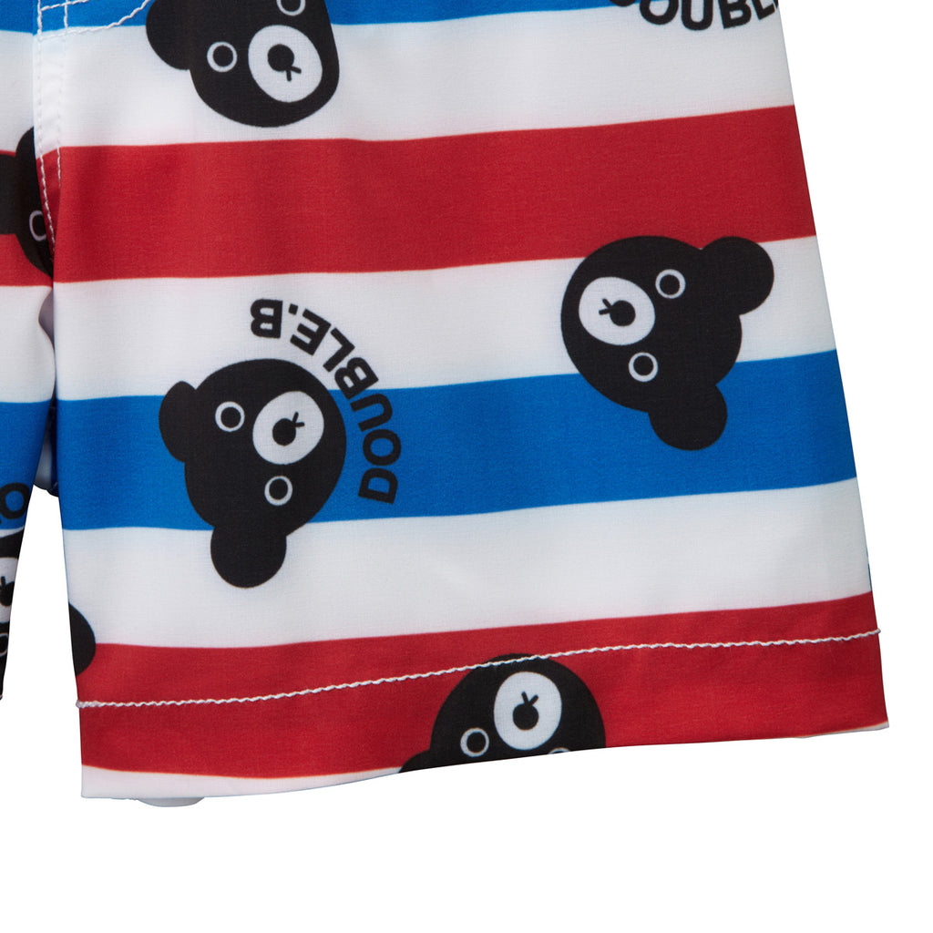MID-LENGTH SWIM SHORTS RED & BLUE