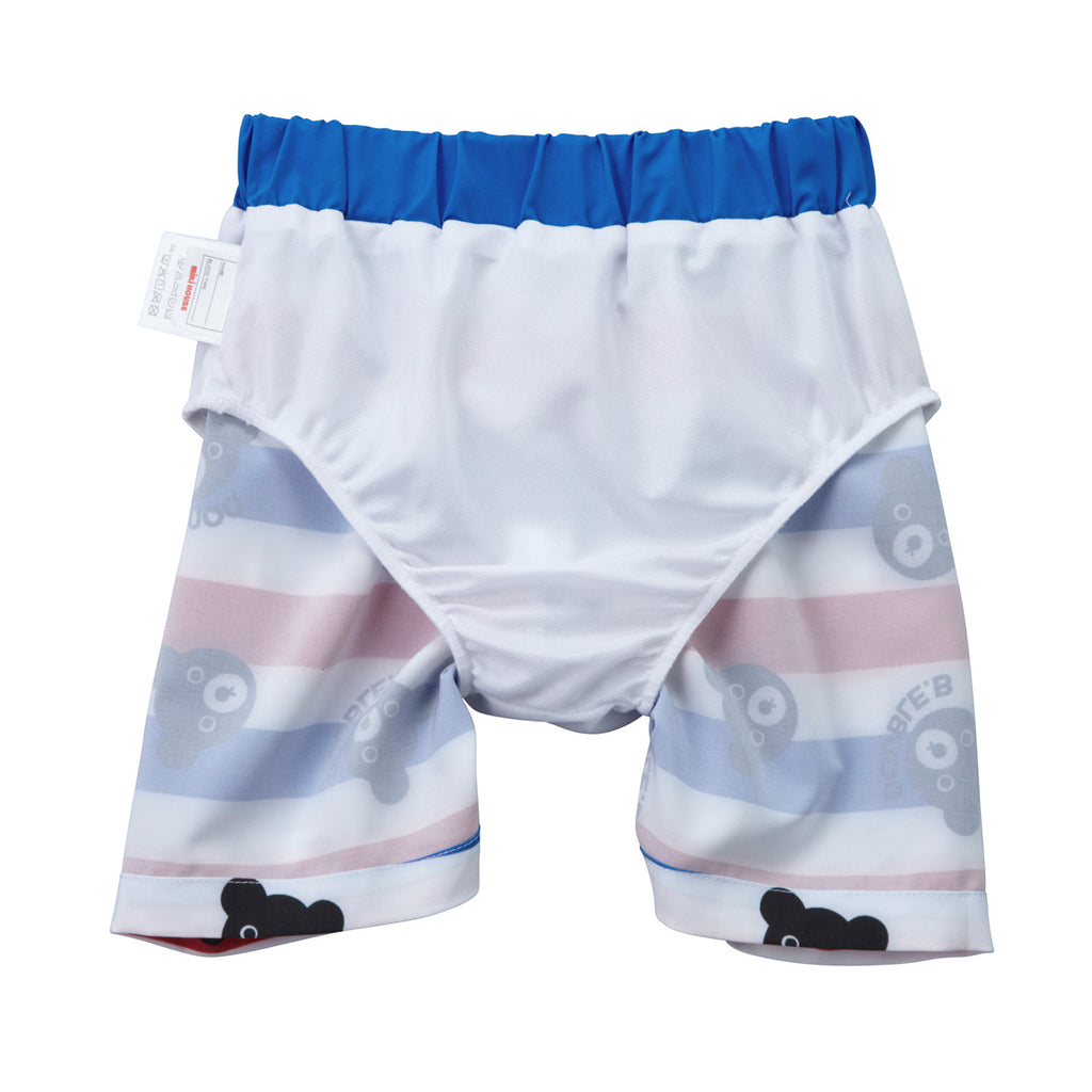 SHORT DE BAIN MI-LONG ROUGE & BLEU