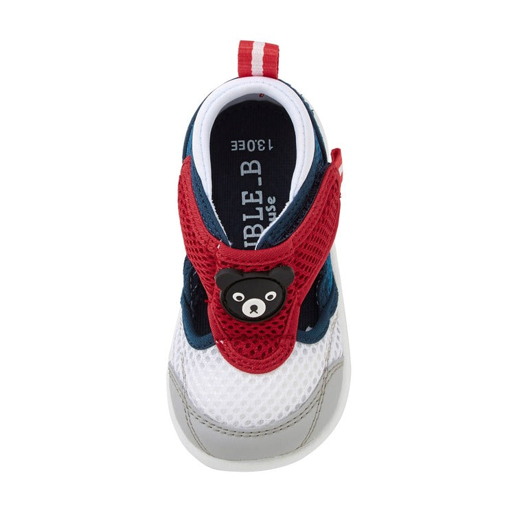 BLUE & RED SEMI-OPEN SANDALS