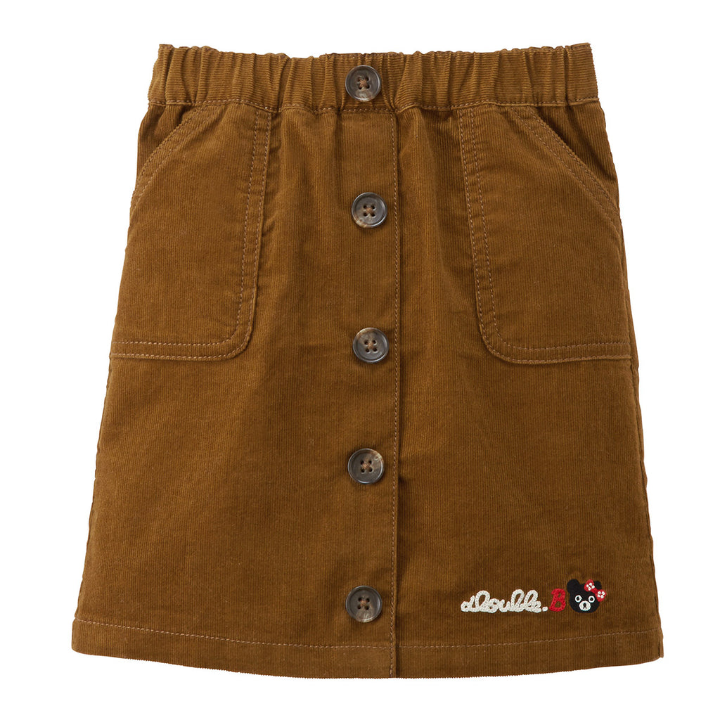 DOUBLE B BROWN RIBBED SKIRT