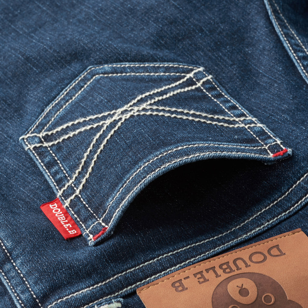 PANTALON EN DENIM BLEU DOUBLE B