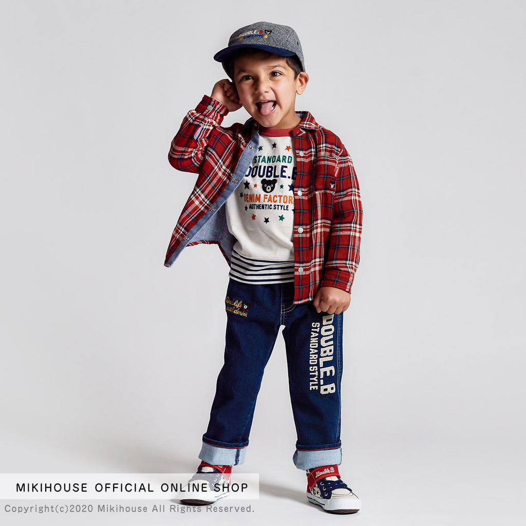 PANTALON EN DENIM BLEU DOUBLE B