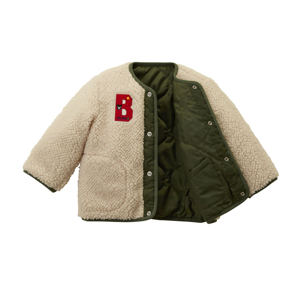 REVERSIBLE IVORY FLEECE JACKET