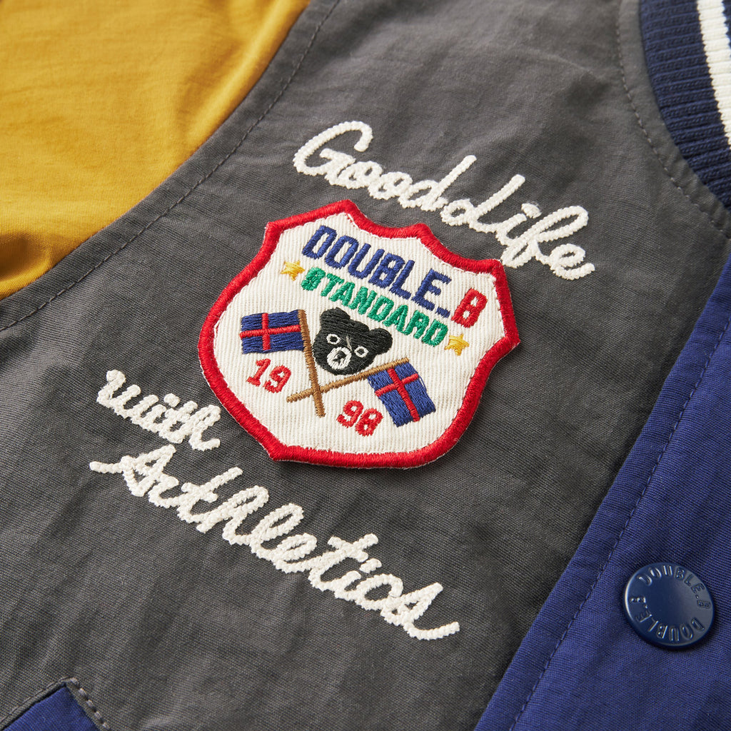DOUBLE B BASEBALL PATCHWORK DOWN JACKET