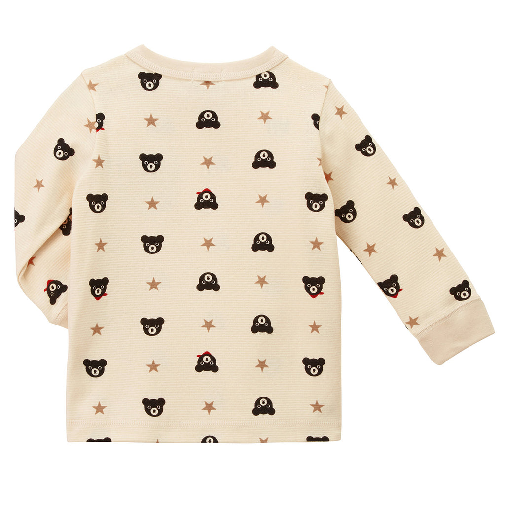 IVORY COTTON LONG SLEEVED T-SHIRT