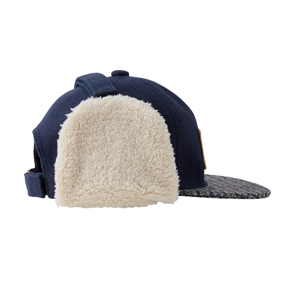 CASQUETTE PROTÈGE-OREILLES EN COTON BLEU MARINE