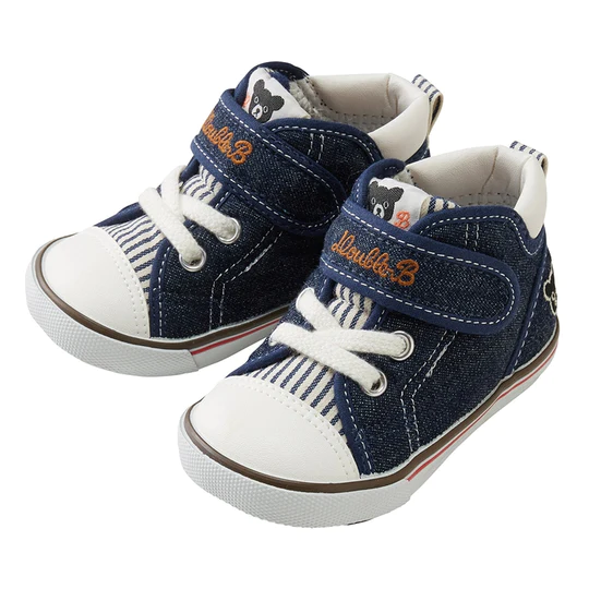 HIGH-TOP ACTIVE WALKING SHOES NAVY BLUE DOUBLE B