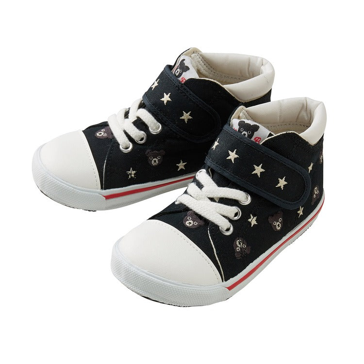 CHILDREN'S HIGH-TOP SHOES BLACK STARS