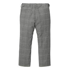 PANTALON EN COTON GRIS TARTAN